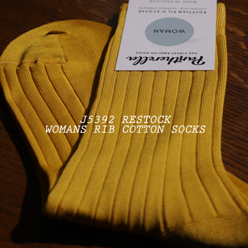 J5392 RESTOCK WOMANS RIB COTTON SOCKS